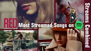 Taylor Swift's Most Streamed Songs On Red (Album) Combined On Spotify