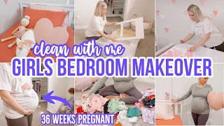 CLEAN WITH ME // GIRLS BEDROOM MAKEOVER // CLEAN AND DECLUTTER // CLEANING MOTIVATION // BECKY MOSS