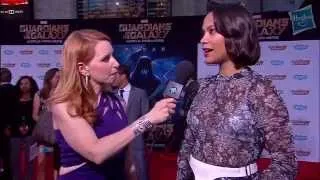 Zoe Saldana Talks About Gamora at Marvel's Guardians of the Galaxy Red Carpet Premiere
