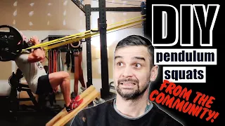 DIY squat machine - reacting to pendulum squats from the community