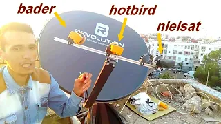 installation hotbird nielsat bader 26E parabol oval