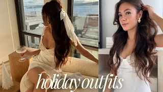 holiday outfits, trader joe's haul, and christmas decor | viv vlogs