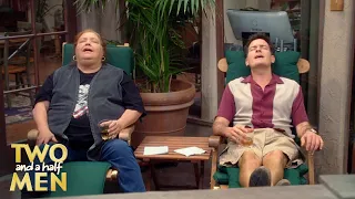 Berta and Charlie Celebrate Alan Moving Out | Two and a Half Men