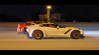 C7 ZR1 950whp vs Nitrous Hellcat / UNBELIEVABLE SOUNDS!