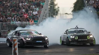 Battle of the Mustangs: Vaughn Gittin Jr. vs Justin Pawlak | Formula DRIFT | Ford Performance