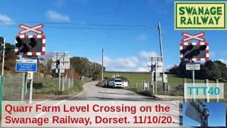 *Rare* Quarr Farm Level Crossing on the Swanage Railway, Dorset.