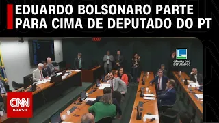 Eduardo Bolsonaro parte para cima de deputado do PT na Câmara | CNN 360º