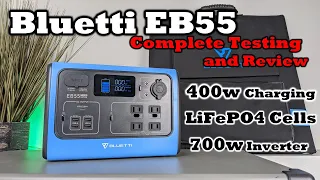 Bluetti EB55 Review and Testing - LiFePO4! Fast Charging! 13 Power Outputs!