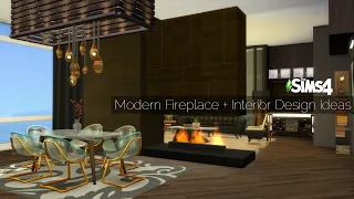 Modern Fireplace + Interior Design Ideas I Tutorial + Tips and Tricks I The Sims 4 I Janey