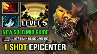 How to Mid Sand King in 2023 with 6Min Blink Dagger Insane Level 5 Dagon Instant 1 Shot Dota 2