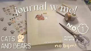 starting a new journal🧸🐾 midori A5 grid 📔 journal with me #01