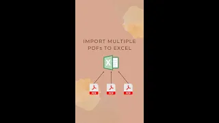 How to Quickly Combine Multiple PDF Files into Excel