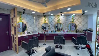 Best salon interior| Beautiful Scissors & Beyond salon| Salon interior at affordable price in India