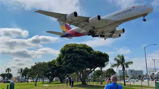 2 hours Los Angeles LAX Airport 🇺🇸 Plane Spotting !  RUSH HOUR / Close up, Heavy landing/Take off