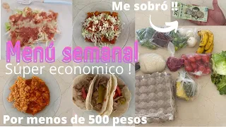 Menú semanal económico/menos de 500 💰/4comidas vareadas muy fácil