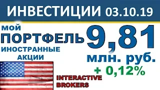 №2 Мой инвестиционный портфель акций. Обзор иностранных акций. Interactive Brokers. Инвестиции 2019.