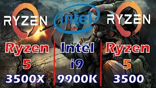 Ryzen5 3500X (OC) vs Intel i9 9900K (STOCK) vs Ryzen5 3500 (OC)