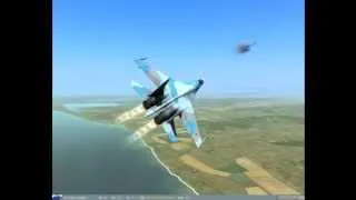 Воздушный бой су-27 vs F-15 (DCS ГС 3)