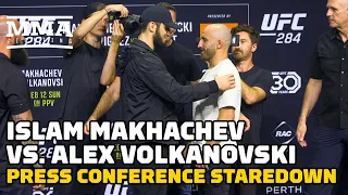 Islam Makhachev vs. Alex Volkanovski Press Conference Staredown | UFC 284 | MMA Fighting