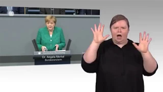 Gebärdensprachvideo: Merkel dämpft Erwartungen an EU- und Nato-Gipfel