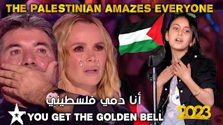 A Palestinian girl screams and sings, Oh God, help us, and the jury and audience cry