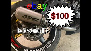 DiyJay Garage | Does ebay (Counterfeit) exhaust parts worth it? Are they louder?? | SC Project on R1