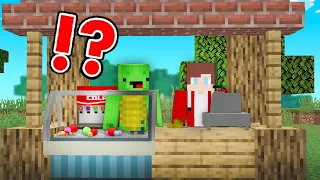 JJ and Mikey OPEN ICE CREAM SHOP in Minecraft Challenge Pranks - Maizen became RICH vs POOR