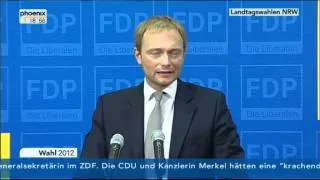 Wahl in NRW: FDP-Spitzenkandidat Christian Lindner zum Wahlausgang