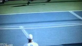 Gael Monfils Hits JUMPING Tweener et saut coup droit tiré against Djokovic