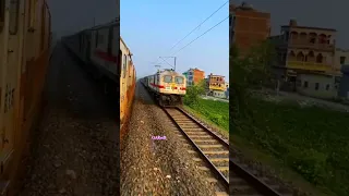 Garibrath Express Crossing with Wap7 Honking 🤩🤩 ll #shorts #ythorts