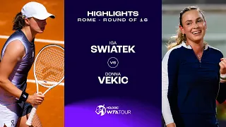 Iga Swiatek vs. Donna Vekic | 2023 Rome Round Of 16 | WTA Match Highlights