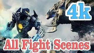 Pacific Rim 2: Uprising | Kaiju vs Jaeger All Fight Scenes [4K]