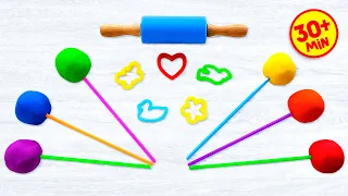 Play With Clay 🌈 + More Videos For Kids | Learning Colors, Animals, Letters