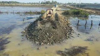 Ep03.Nice Mighty incredible,Development Build Long New Road Bulldozer Push Stone Clear Water