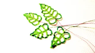 Ажурный листик из бисера (малый) МК от Koshka2015 - цветы из бисера, бисероплетение, МК