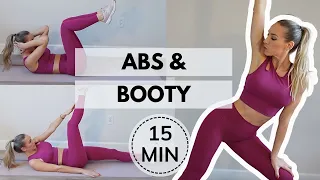 15MIN ABS & BOOTY || No Equipment, No Repetition || HOME WORKOUT For Flat Belly & Round Booty