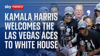 Watch live: Kamala Harris welcomes Las Vegas Aces to White House after 2022 WNBA Championship