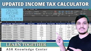 New Income Tax Calculation Excel|| Old Tax Regime Vs New Tax Regime