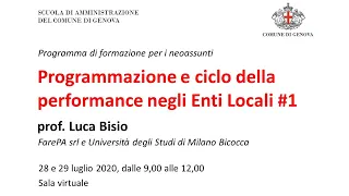 Programmazione e ciclo della performance negli EELL 1 1