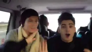 Louis and Zayn dancing in the car