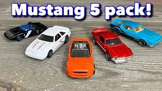 SRC Review: Hot Wheels 2022 Mustang 5 Pack  Unboxing, Review, and Race!