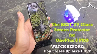 OnePlus 8 Pro UV Tempered Glass Install : Best Screen Protector!