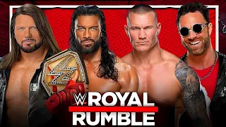 Roman Reigns vs Randy Orton vs AJ Styles vs LA Knight  Fatal 4Way Match  WWE Royal Rumble 2024