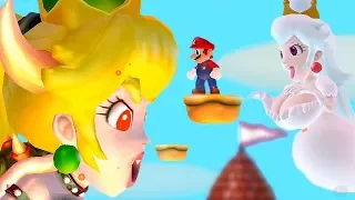 New Super Mario Bros. Wii - Mario Vs Mega Bowsette & Boosette Final Boss in the last Level