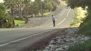 Mexi-Peruvian rides longboard downhill and explodes from tragic accident!!