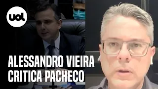 Alessandro Vieira e Pacheco trocam farpas durante votação da LDO: "Mentiu para os brasileiros"