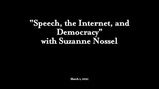 Speech, the Internet, and Democracy featuring Suzanne Nossel, chief executive officer at PEN America