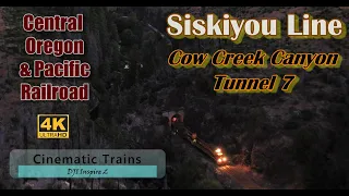 Cow Creek Canyon RARE Video | Siskiyou Line Tunnel 7 | CORP Railroad | Sept. 1, 2020 | DJI Inspire 2