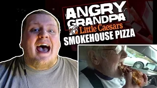 Angry Grandpa - The Little Caesars Smokehouse Pizza! REACTION!!!