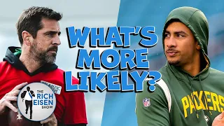 What’s More Likely: Rich Eisen Talks Aaron Rodgers, Lamar, 49ers & Titans QBs, Bijan & More!